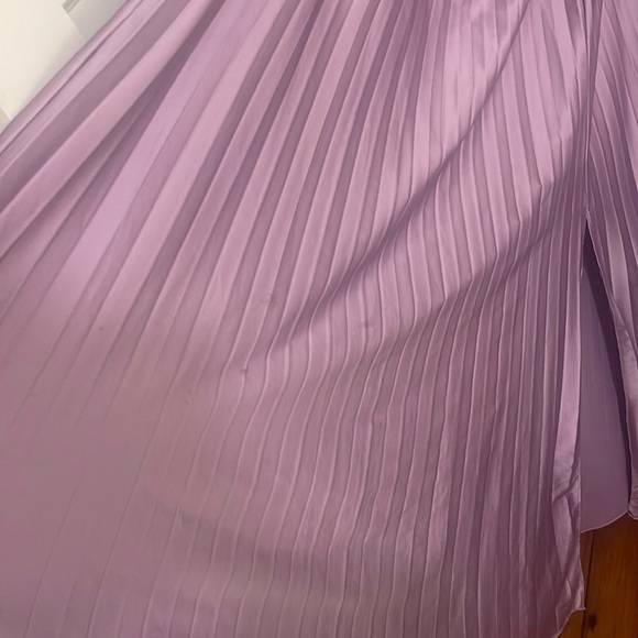 AMUR Purple Ruched Tiered Gown - Picture 5 of 6